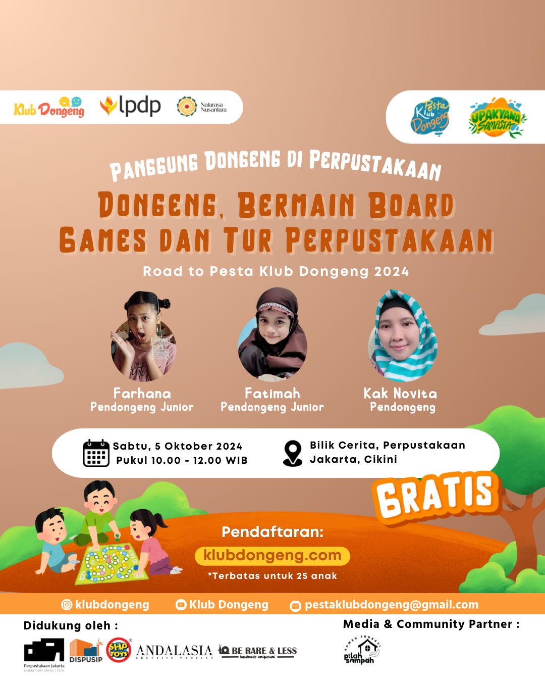 Dongeng Bermain Board Games dan Tur Perpustakaan