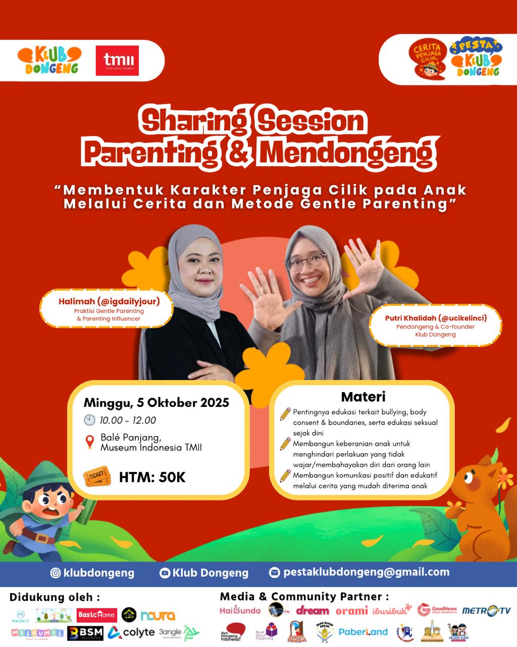 ONLINE SHARING SESSION PARENTING DAN MENDONGENG